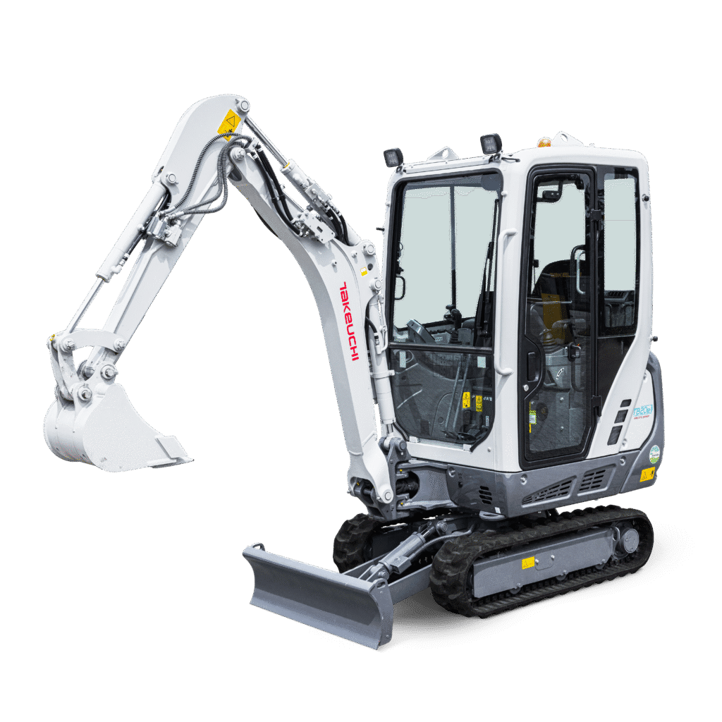 TB20e elektrische minigraver met cabine