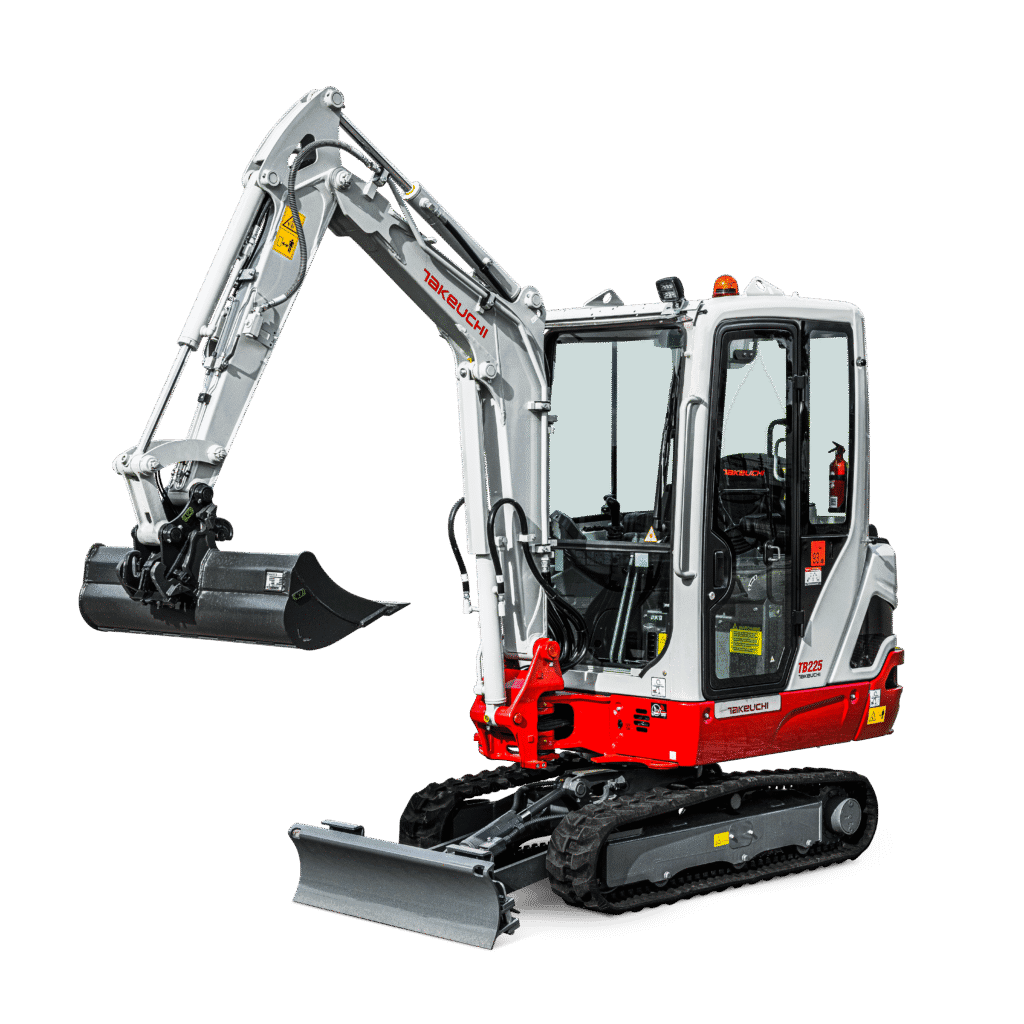 Vrijstaande Takeuchi TB225 minigraver afbeelding