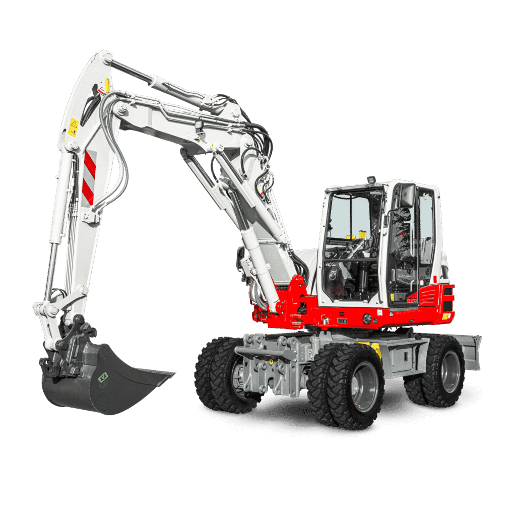 Takeuchi graafmachine op wielen