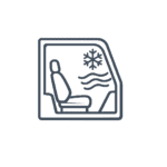 Symbool ruime cabine met airco