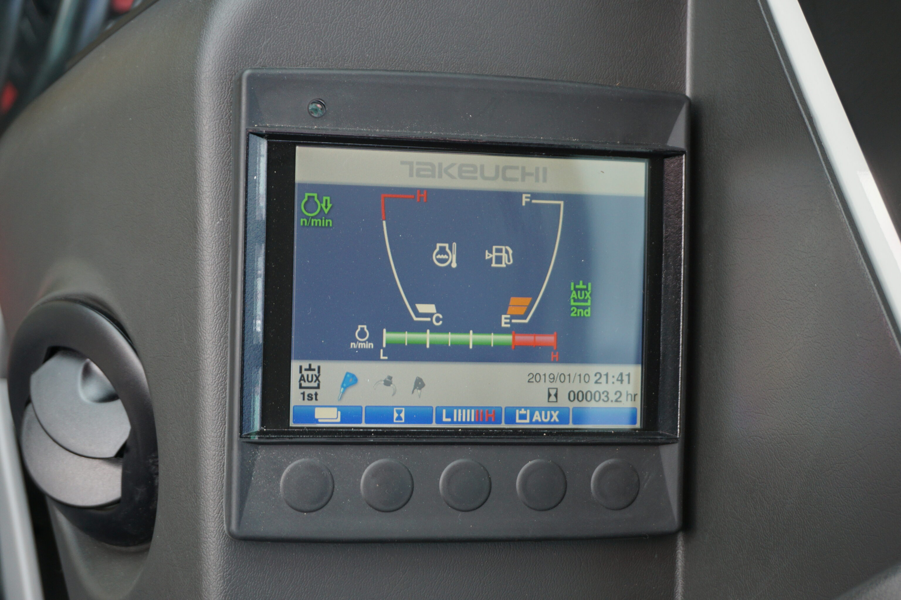 Takeuchi TB250-2 graafmachine LCD- kleurenscherm