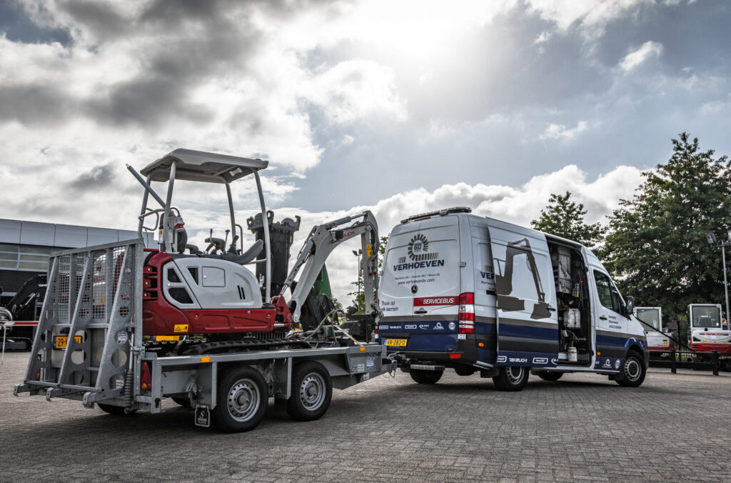 TB216H op aanhanger