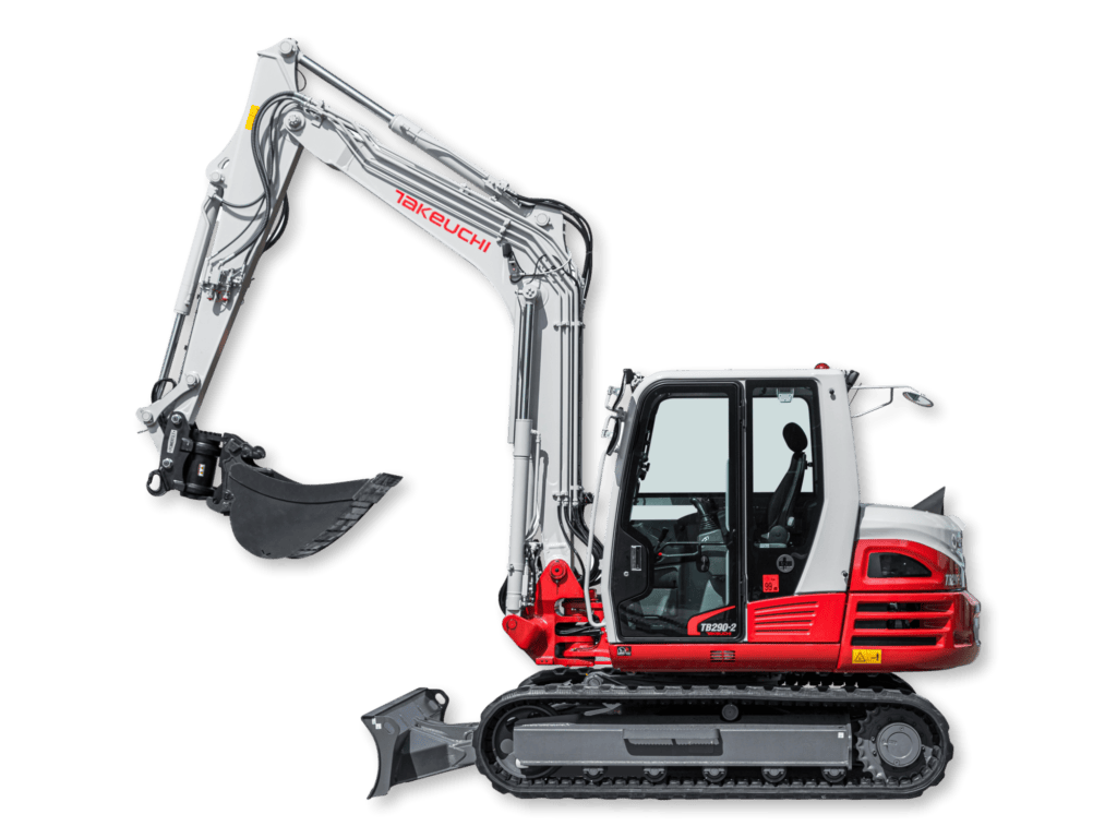 takeuchi tb290 monoboom zijaanzicht