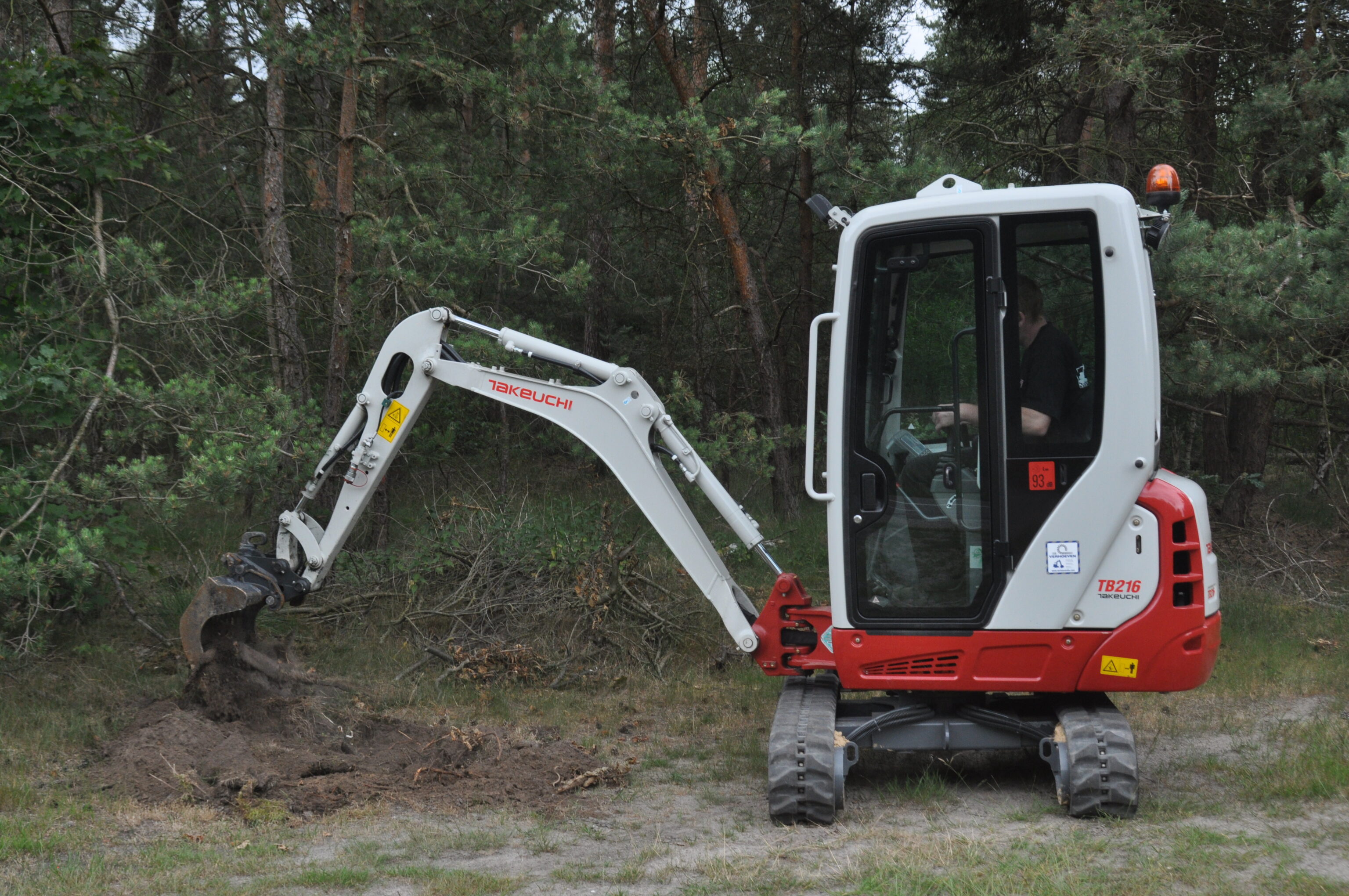 TB216 in een bos