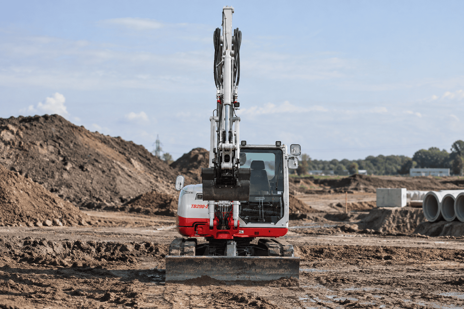 Takeuchi tb290-2 monoboom die grondverzet