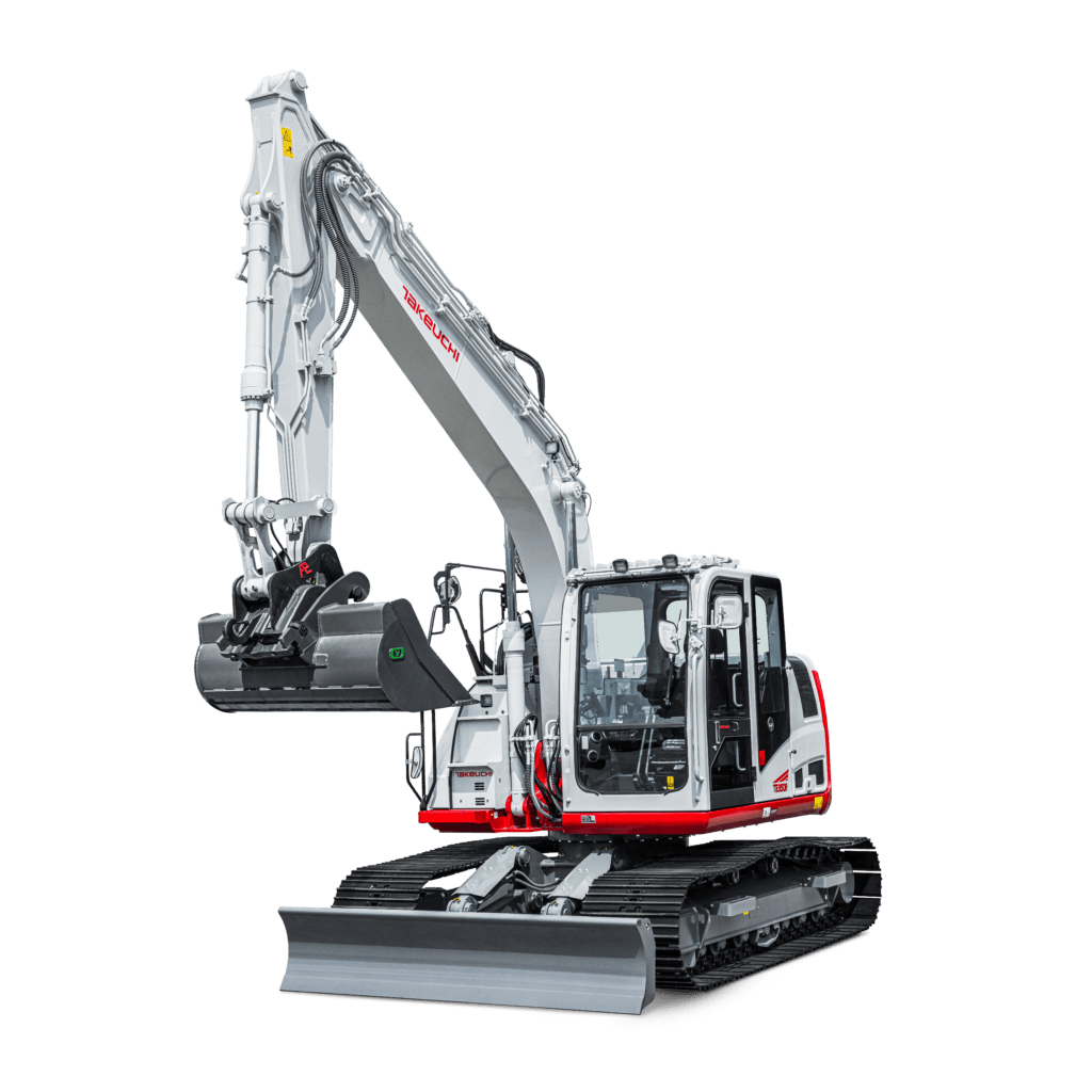 Takeuchi tb3150r monoboom graafmachine in perspectief