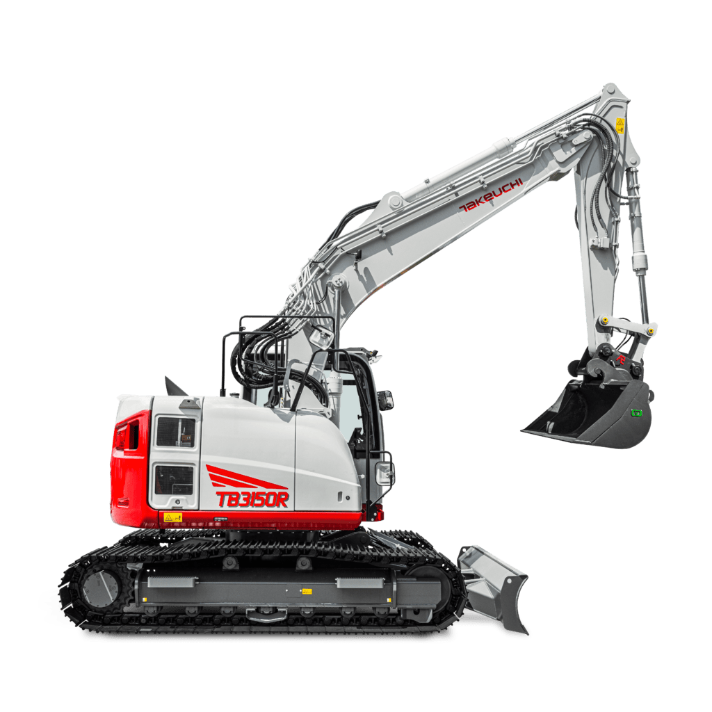 Takeuchi tb3150r monoboom zijkant